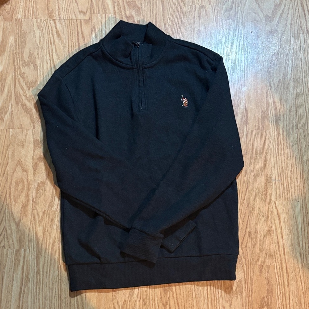 U.S. Polo Assn. Black Zip-Up Sweater